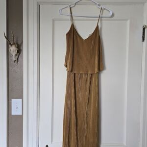 H&M Mustard Pleated Dress